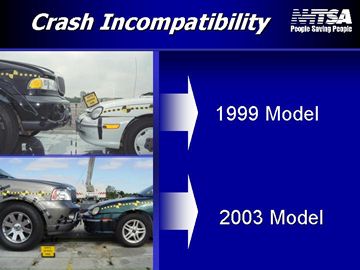 crash incompatibility: photo comparisons between 199 model and 2003 model